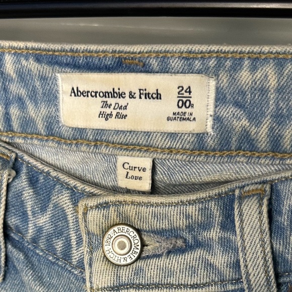 Abercrombie & Fitch Curve Love The Dad High Rise 24 / 00 R length straight leg - Picture 3 of 3